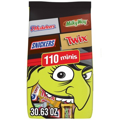 Mars - Snickers Twix Milky Way 3 Musketeers Halloween Variety Bag - 30.63oz/110ct