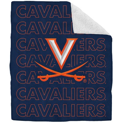 NCAA Virginia Cavaliers Collegiate Echo Wordmark Plush Throw Blanket