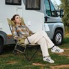 Costway Camping Lounge Chair with Detachable Footrest & 4-Position Backrest Carrying Bag Green/Gray - 4 of 4