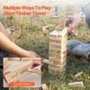 VEVOR Tumbling Timber Toy, 54 Blocks Tumble Tower Blocks Game, Pine Wood Tumbling Tower Game with Storage Crate, Wooden Stacking Game - 3 of 4