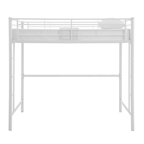 Twin Size Metal Platform Kids' Loft Bed White - Saracina Home : Target