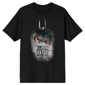 Justice League Mve Batman and Heroes Men's Black T-Shirt - 1 of 3