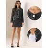 INSPIRE CHIC Women's Elegant Work Blazer Skirt Suit 2 Pieces - 2 of 4