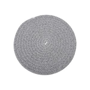 Unique Bargains Trivet Round Rope Woven Mat Cotton Non-woven Fabric 7.87"x7.87"x0.31" - 1 of 3