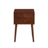 Modern Nightstand, Bedside Table With Drawer & Solid Wood Legs, Multifunctional Side Table With Storage Space For Bedroom Dorm Small Spaces - 3 of 4