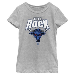 Girl's WWE The Rock Bull Logo T-Shirt - 1 of 4