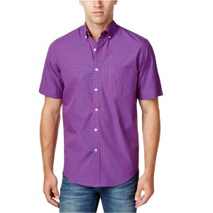 Club Room Mens Gingham Check SS Button Up Shirt - 1 of 1