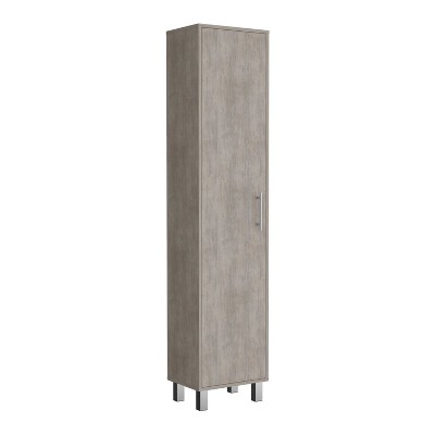 Depot E-Shop 70.8H" Tall Narrow Storage Cabinet with 5-Tier Shelf, 3 Broom Hangers and Metal hardware