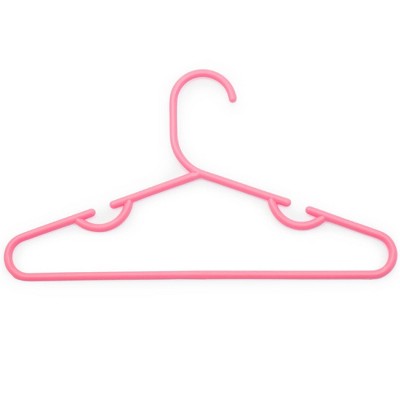 PINK AND BLUE COLOURED CHILDRENS PLASTIC COAT HANGERS KIDS BABY CHILD CLOTHES 