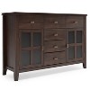 NicBex Modern 2-Doors Sideboard,Kitchen Storage Cabinets with 6 Drawers and 2 Glass Doors for Kitchen and Dining Room - 2 of 4