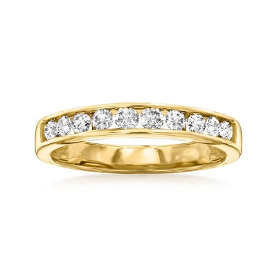 Ross-Simons 0.50 ct. t.w. Channel-Set Diamond Wedding Band in 14kt Yellow Gold
