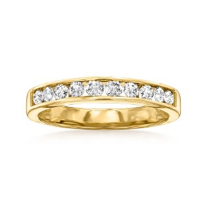Ross-Simons 0.50 ct. t.w. Channel-Set Diamond Wedding Band in 14kt Yellow Gold - 1 of 4