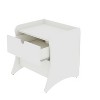 Sapphtopaz Modern Nightstand with 2 Drawers & Top Storage End Table with Curved Legs & Unique Side Panels Bedside Table for Bedroom,Living Room - 3 of 4