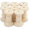 Bright Creations 72-Pack Empty Wooden Thread Spools for Crafts, 3 Sizes