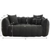 66" Comfortable 2 Seater Chenille Bean Bag Sofa with High Resilience Foam,Reclining Lounge Couch for Living Room-Baofuwish - 4 of 4