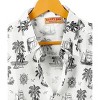 HAPPY BAY Men's Short Sleeve Button Down Hawaiian Collar Shirts Aloha Camp Beach Vacation Shirts Casual Camp Summer Untuckit Shirt - 3 of 4