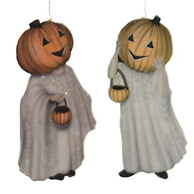 Holiday Ornament 4.75" Pumpkinhead Ghost Dummy Board Halloween  -  Tree Ornaments