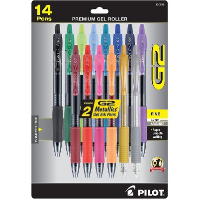 Pilot G2 Premium & G2 Metallics Retractable Gel Ink Rolling Ball Pens 30816