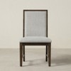 Roundhill Furniture Aberll Solid Wood Upholstered Dining Chairs, Gray, Set of 2 - 3 of 4