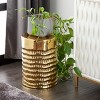 Olivia & May Glam Stoneware Accent Tables Gold: Ceramic Round Side Table, No Assembly Required - 2 of 4