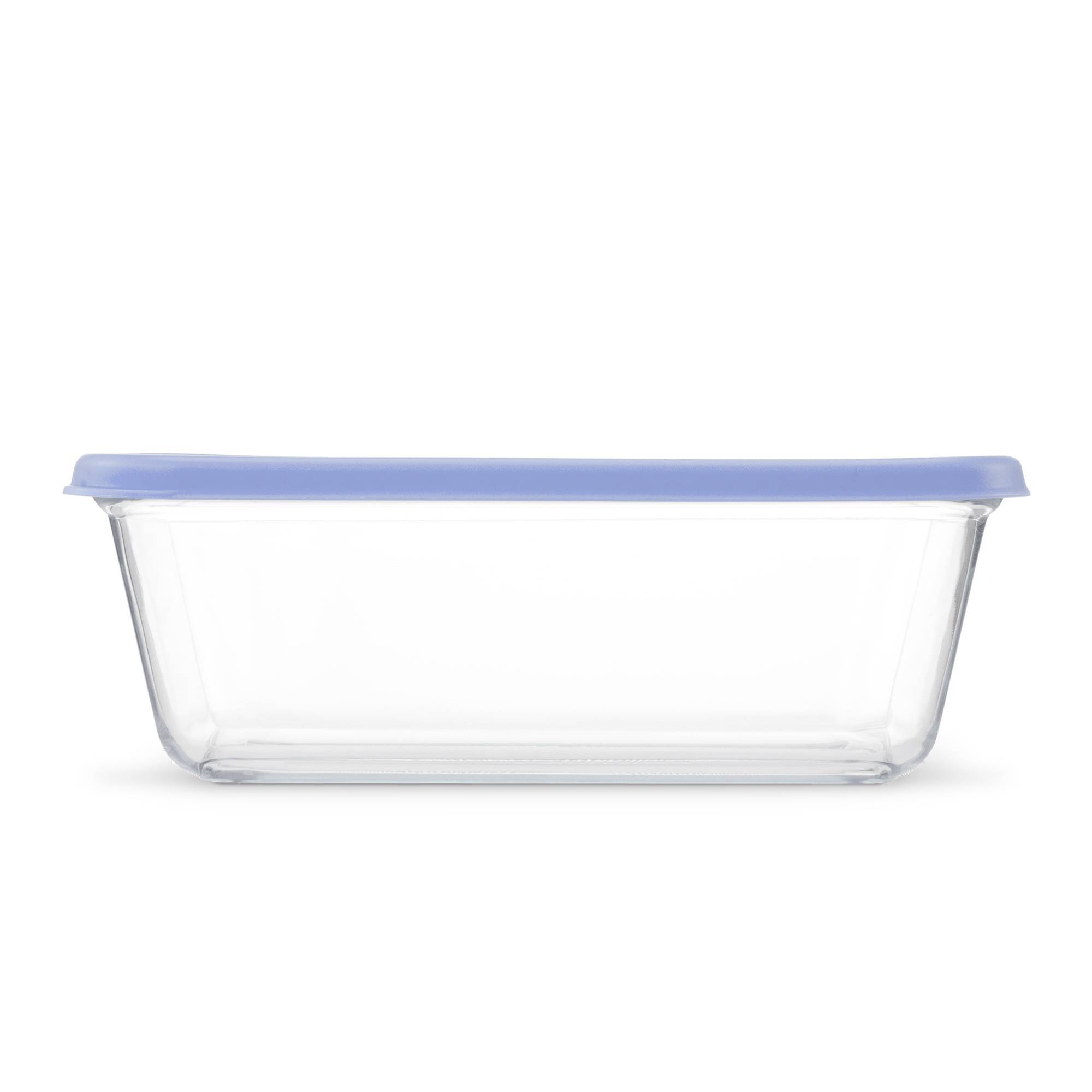 Ello Everyday Glass 11c Open Stock Food Storage Container Plastic Lid, Oven and Dishwasher Safe Periwinkle