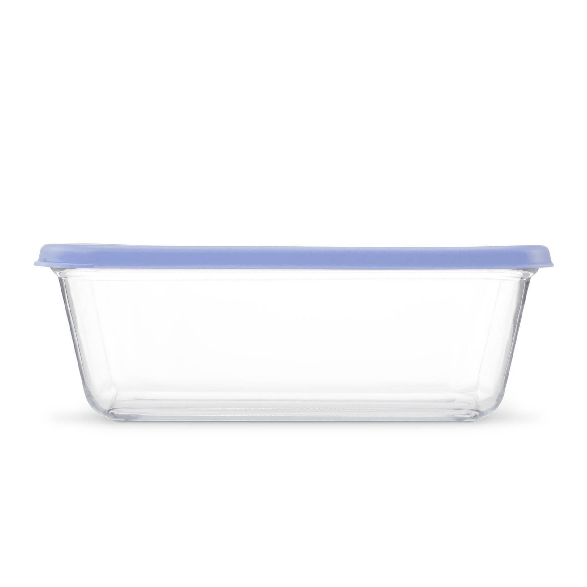 Ello Everyday Glass 11c Open Stock Food Storage Container Plastic Lid, Oven and Dishwasher Safe Periwinkle