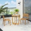 Christopher Knight Home Hermosa 3-Pieces Acacia Wood Dining Set, Teak - 2 of 4