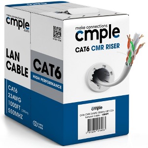 Cmple - Cat6 Cable 1000ft Bulk Lan Ethernet Cat 6 Wire Network UTP ...