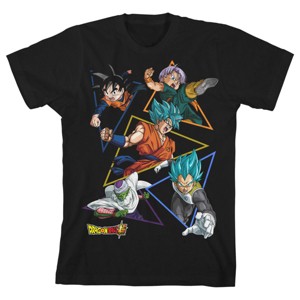 Dragon Ball Super Characters Boys Black Graphic Tee Shirt - 1 of 1