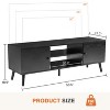 TIRAMISUBEST 60-Inch TV Stand with Adjustable Shelves and Storage Sideboard Cabinets – Black Media Console for Living Room or Bedroom - 3 of 4