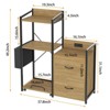 2 Drawer File Cabinet, Filing Cabinet Fits Letter/a4 Size, Large Printer Stand with Storage - 2 of 4