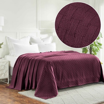 Basketweave Cotton Blanket by Blue Nile Mills