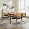 KWPZQEB Modern Dining Chairs Set of 2, Farmhouse Dining Room Chair with Rattan Backrest & Stainless Base, Velvet Upholstered Kitchen Chair - 4 of 4