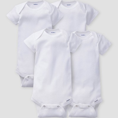 Photo 1 of Gerber Baby  Short Sleeve Onesies - White 18M