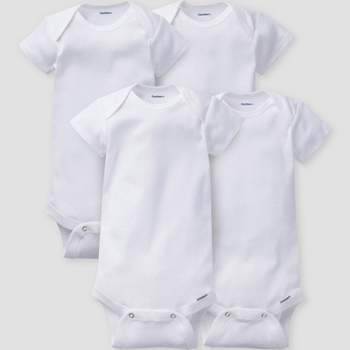 Gerber Baby 4pk Short Sleeve Onesies - White