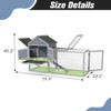 AZL1 Life Concept Pet Crates and Houses Outdoor Chicken Coop, Wooden Hen House with Nesting Box, Ramp, Pull-Out Tray, Gray, 79.92"*24.21”*40.16" - 3 of 4