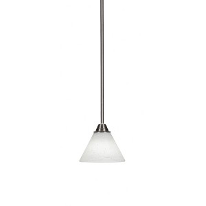 Toltec Lighting Paramount 1 - Light Pendant in  Brushed Nickel with 7" White Muslin Shade - 1 of 1