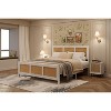 Rattan Bed Frame with Headboard – Rustic Synthetic Rattan, Sturdy Metal Support, Eco-Friendly, Noise-Free, No Box Spring, Easy Assembly - 4 of 4