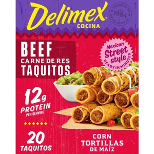 Delimex Beef Corn Taquitos Frozen Snacks - 1.25lb/20ct - 1 of 4