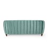Richland Modern Glam Velvet Channel Stitch 3 Seater Sofa - Christopher Knight Home - 3 of 4