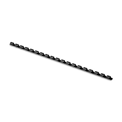 Staples Plastic Comb Binding Spines 1/4" Diameter 20 Sh. Black 25/PK 17462