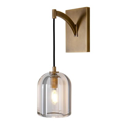 1 - Light Modern Crystal Wall Light, Hemisphere Wallchiere Wall Sconce