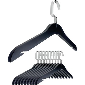 Designstyles Smoke and frost Acrylic Clothes Hangers, Luxurious and Heavy-Duty with Chrome Hooks, Beautiful Home Decor - 10 Pack - 1 of 4