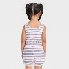 Toddler Girls' Barbie Americana Cherry Romper - Red/White/Blue - 2 of 3