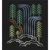 Adventure Society Waterfalls & Pine Trees Long Sleeve Adult Hooded Sweatshirt - 2 of 2