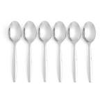 Portmeirion Sophie Conran Arbor Stainless Steel Dessert Spoons, Set of 6 - 5.7 Inch