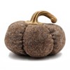 Yukimo Set of 3 Brown Pumpkin Decor, 8.3x8.3x5.5 Inch Fall Harvest Ornaments for Thanksgiving and Festival Tabletop Displays - 3 of 4