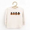 Four Black Cats Pumpkins - Toddler Long Sleeve Graphic Tee and Youth Long Sleeve Graphic T-Shirt - 2 of 3