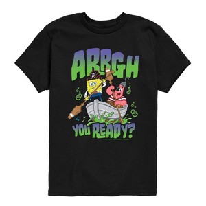 Boys' - Spongebob Squarepants - Spongebob: The Search For Squarepants Arrgh You Ready Short Sleeve Graphic T-Shirt - 1 of 4