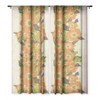 Sewzinski Retro Orange Flowers Single Panel Sheer Window Curtain - Society6 - 3 of 4